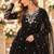 Black georgette readymade anarkali suit with embroidery & sequence work
