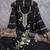 black unstitched thread zari embroidery with woven dupatta chanderi dress material