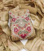 multi unstitched digital print handwork with printed dupatta viscose dress material