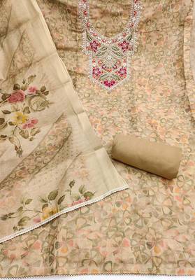 multi unstitched digital print handwork with printed dupatta viscose dress material 2