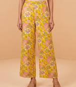 Women   s casual regular trouser | floral traditional trouser for kurta | festive, wedding