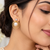 Certified natural freshwater pearls jewellery pearl drop earrings with cz stud and gold-tone multi-hoop