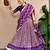 purple silk blend printed traditional lehenga choli