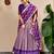 purple silk blend printed traditional lehenga choli