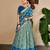 blue silk blend printed traditional lehenga choli