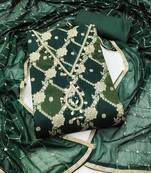 multi unstitched weaving handwork with embroidered dupatta dress material