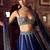 royal blue silk blend embroidered traditional lehenga choli upto 44