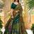 dark green silk blend printed traditional lehenga choli upto 42