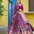 purple silk blend printed traditional lehenga choli upto 42