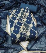 multi unstitched weaving handwork with embroidered dupatta dress material