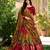 red silk blend printed traditional lehenga choli upto 42