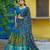 blue silk blend printed traditional lehenga choli upto 42