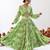 green silk blend printed fashion lehenga choli