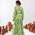 green silk blend printed fashion lehenga choli
