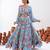sky blue silk blend printed fashion lehenga choli