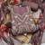 purple unstitched thread embroidery handwork with digital printed dupatta silk blend dress material