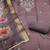 purple unstitched thread embroidery handwork with digital printed dupatta silk blend dress material