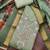 light green unstitched thread embroidery handwork with digital printed dupatta silk blend dress material