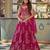 magenta silk blend embroidered traditional lehenga choli upto 42