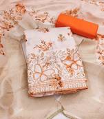 multi unstitched digital print beads work with printed dupatta jaam dress material