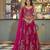 magenta silk blend embroidered traditional lehenga choli upto 42