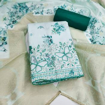multi unstitched digital print beads work with printed dupatta jaam dress material 1