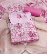 multi unstitched digital print beads work with printed dupatta jaam dress material