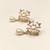 Certified natural freshwater pearls jewellery pearl drop earrings with cz snowflake stud, gold tone