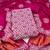 magenta unstitched print handwork with printed dupatta dress material