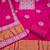 magenta unstitched print handwork with printed dupatta dress material