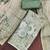 multi unstitched shimmer print handwork with printed dupatta linen dress material