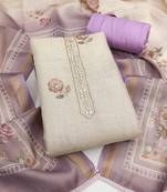 multi unstitched shimmer print handwork with printed dupatta linen dress material