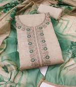 multi unstitched weaving handwork with digital printed dupatta modal butti chanderi dress material