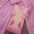 purple unstitched beads work with embroidered dupatta viscose salsa dress material