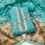 sea green unstitched weaving handwork with woven dupatta dress material