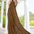 Mustard color fendy satin silk two tone digital printed saree