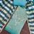 sea green unstitched thread work beads work with dupatta salsa butti dress material