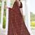 Coffee color fendy satin silk two tone digital printed saree