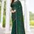 Rama green color fendy satin silk two tone digital printed saree
