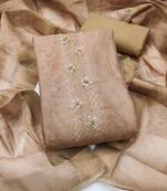 multi unstitched shimmer print handwork with printed dupatta linen dress material