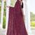 Wine color fendy satin silk two tone digital printed saree