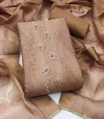 multi unstitched shimmer print handwork with printed dupatta linen dress material