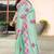 Sea green color silk blend bandhni digital printed saree