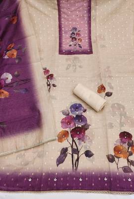 multi unstitched print handwork with digital printed dupatta modal butti dress material 2