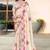 Cream color silk blend bandhni digital printed saree