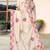 Cream color silk blend bandhni digital printed saree