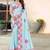 Sky blue color silk blend bandhni digital printed saree