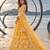 MUSTARD YELLOW NET THREAD WITH ZARI AND SEQUINCE WORK FESTIVE LEHENGA CHOLI SET FOR WOMEN'S