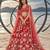 RED NET THREAD WITH ZARI AND SEQUINCE WORK FESTIVE LEHENGA CHOLI SET FOR WOMEN'S