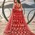 RED NET THREAD WITH ZARI AND SEQUINCE WORK FESTIVE LEHENGA CHOLI SET FOR WOMEN'S